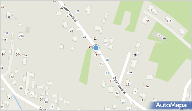 Tarnobrzeg, Zakrzowska, 17, mapa Tarnobrzegu