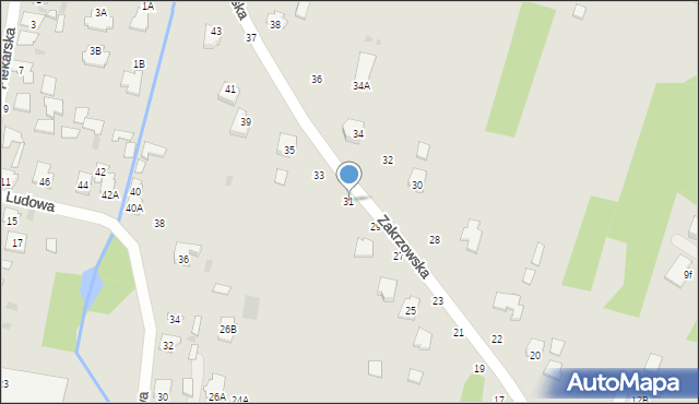 Tarnobrzeg, Zakrzowska, 31, mapa Tarnobrzegu