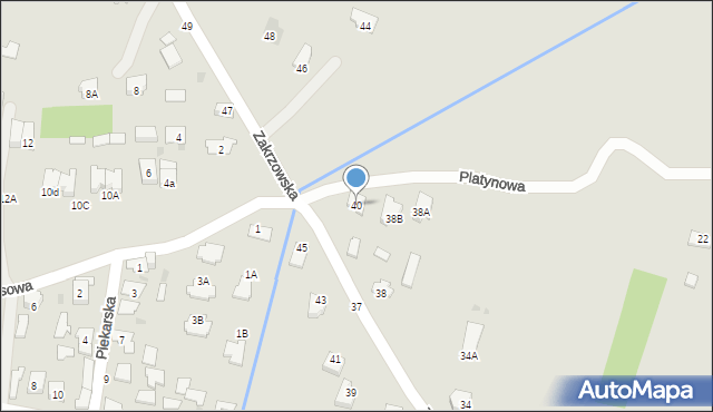 Tarnobrzeg, Zakrzowska, 40, mapa Tarnobrzegu