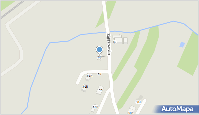 Tarnobrzeg, Zakrzowska, 61, mapa Tarnobrzegu