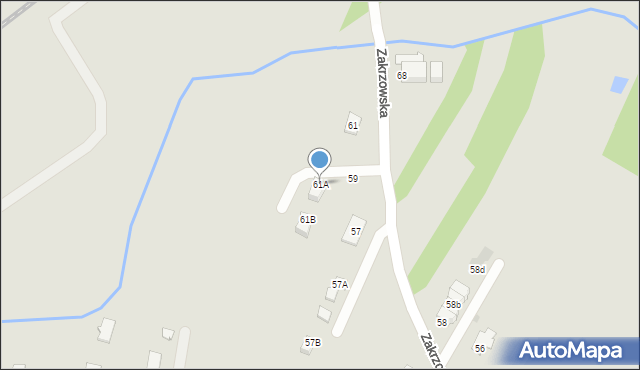 Tarnobrzeg, Zakrzowska, 61A, mapa Tarnobrzegu