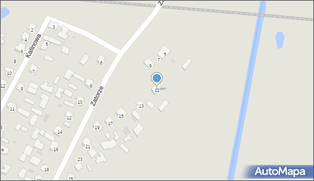 Tarnobrzeg, Zatorze, 11, mapa Tarnobrzegu