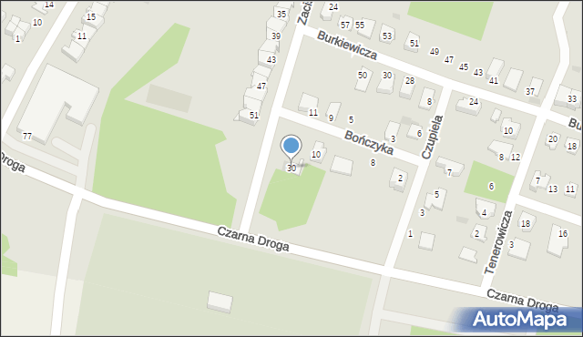 Tarnów, Zaciszna, 30, mapa Tarnów