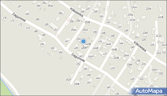 Tarnów, Zagumnie, 143A, mapa Tarnów