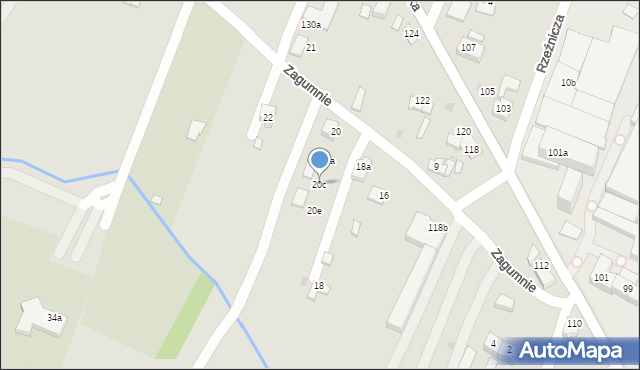 Tarnów, Zagumnie, 20c, mapa Tarnów