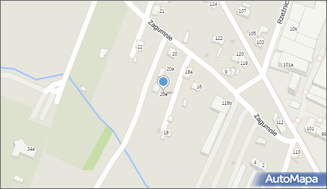 Tarnów, Zagumnie, 20e, mapa Tarnów