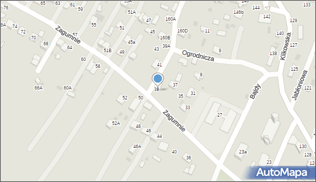 Tarnów, Zagumnie, 39B, mapa Tarnów