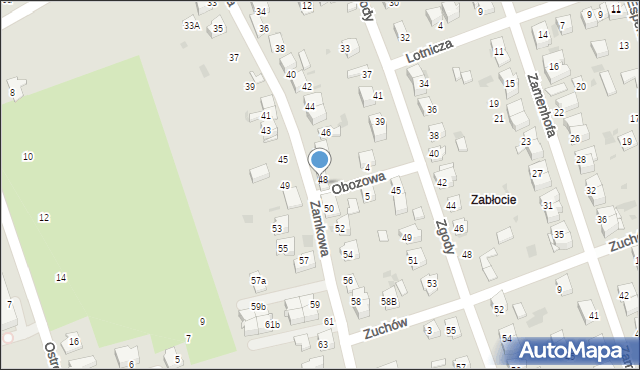 Tarnów, Zamkowa, 48a, mapa Tarnów