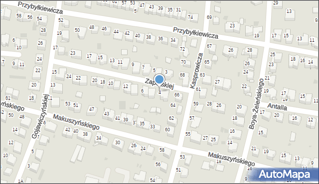 Tarnów, Zapolskiej Gabrieli, 4, mapa Tarnów