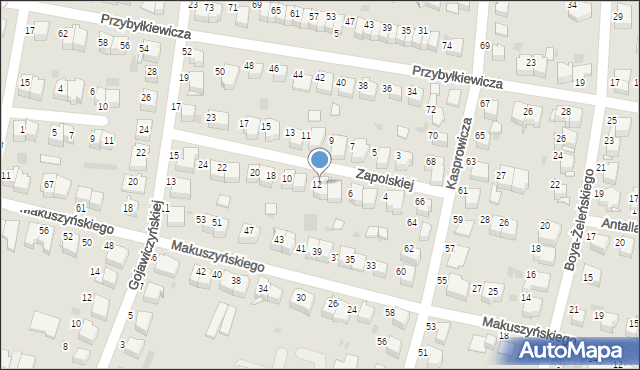 Tarnów, Zapolskiej Gabrieli, 8, mapa Tarnów