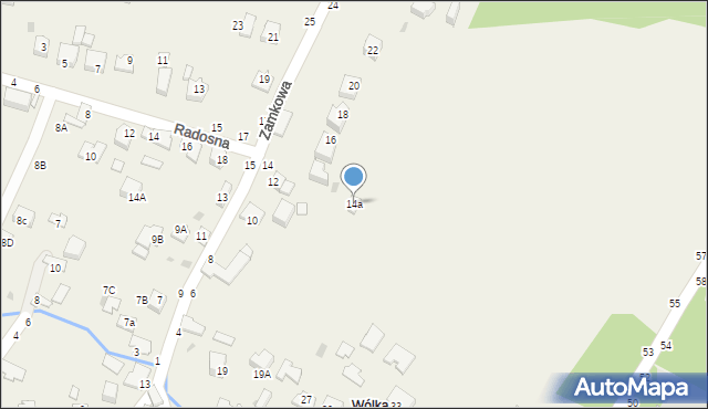 Tarnowiec, Zamkowa, 14a, mapa Tarnowiec