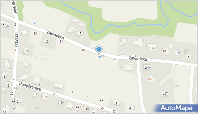 Tarnowiec, Zawadzka, 18, mapa Tarnowiec