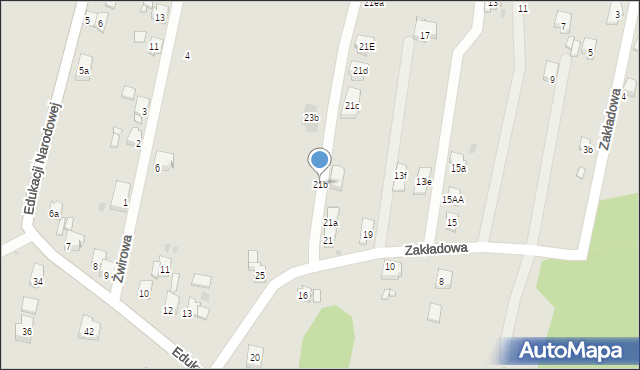 Tarnowskie Góry, Zakładowa, 21b, mapa Tarnowskie Góry