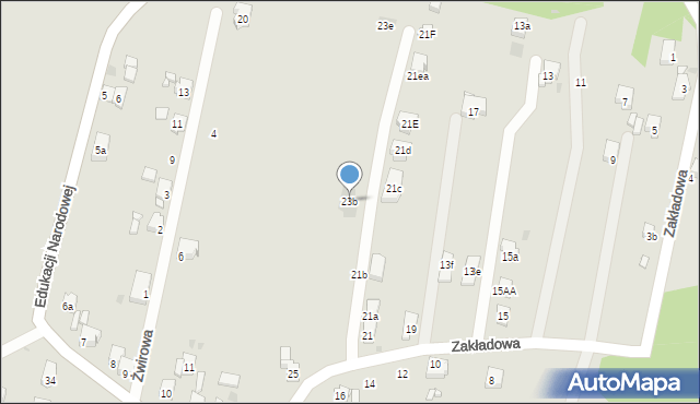 Tarnowskie Góry, Zakładowa, 23b, mapa Tarnowskie Góry