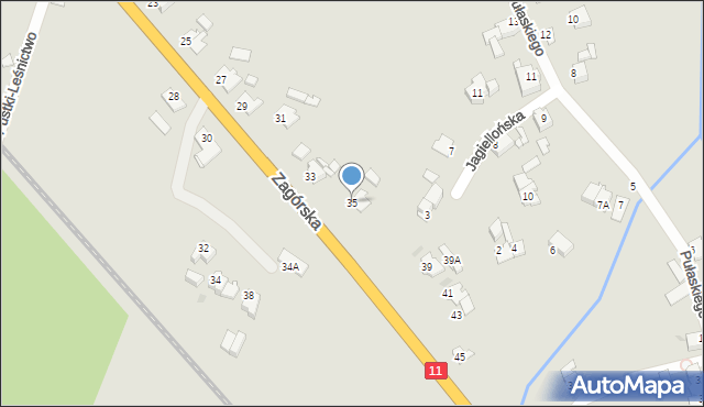 Tarnowskie Góry, Zagórska, 35, mapa Tarnowskie Góry