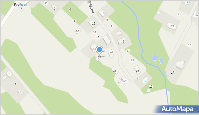 Tartak Brzózki, Zaciszna, 24, mapa Tartak Brzózki