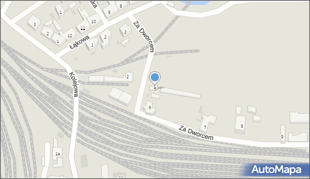 Tczew, Za Dworcem, 5, mapa Tczew