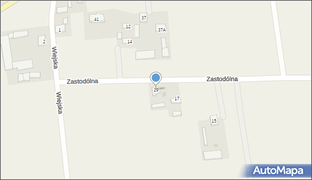 Tłuchowo, Zastodólna, 19, mapa Tłuchowo