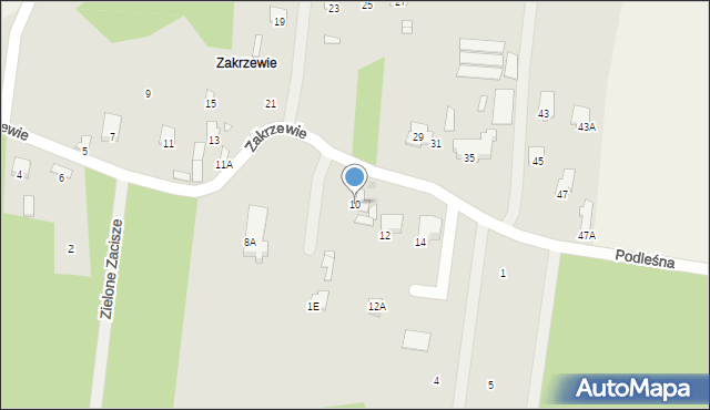 Tłuszcz, Zakrzewie, 10, mapa Tłuszcz