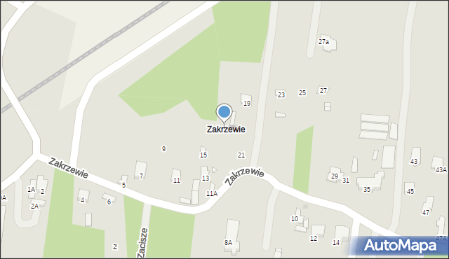 Tłuszcz, Zakrzewie, 17, mapa Tłuszcz