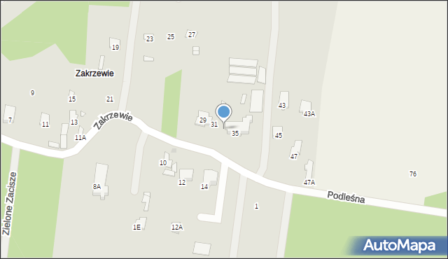 Tłuszcz, Zakrzewie, 33, mapa Tłuszcz