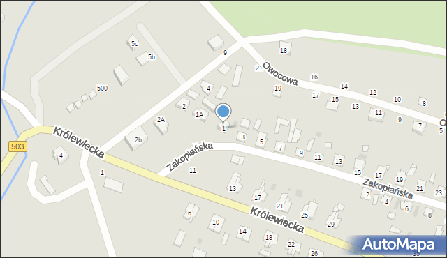 Tolkmicko, Zakopiańska, 1, mapa Tolkmicko