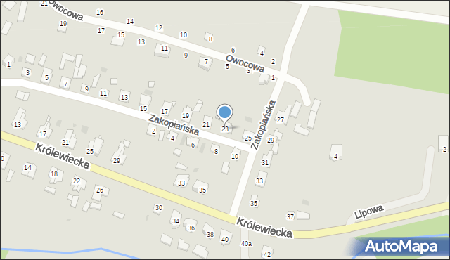 Tolkmicko, Zakopiańska, 23, mapa Tolkmicko