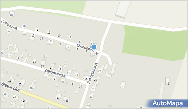 Tolkmicko, Zakopiańska, 27A, mapa Tolkmicko