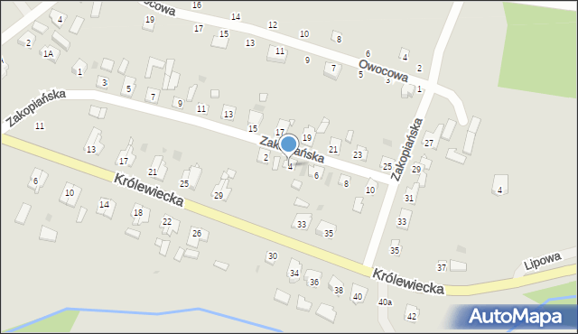 Tolkmicko, Zakopiańska, 4, mapa Tolkmicko