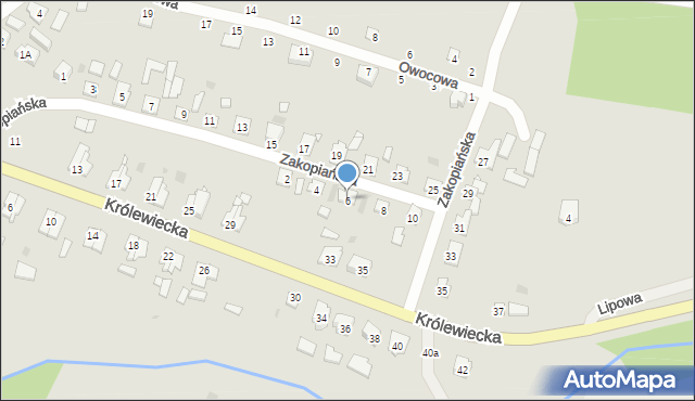 Tolkmicko, Zakopiańska, 6, mapa Tolkmicko