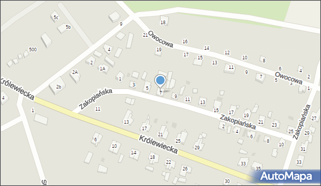 Tolkmicko, Zakopiańska, 7, mapa Tolkmicko