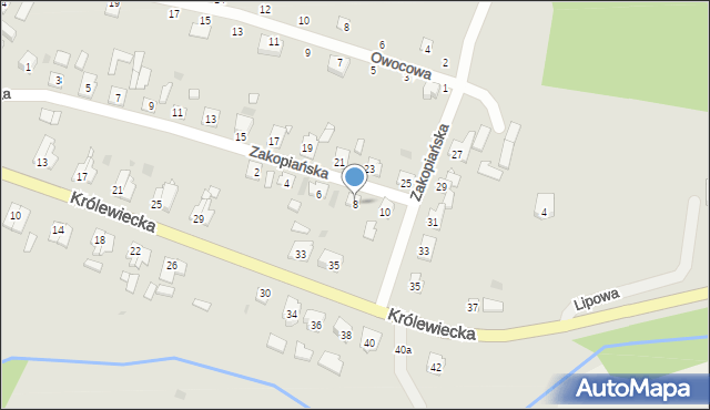 Tolkmicko, Zakopiańska, 8, mapa Tolkmicko