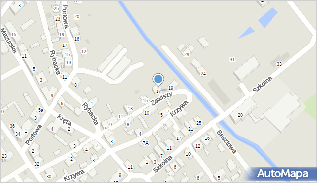 Tolkmicko, Zawiszy, 17, mapa Tolkmicko