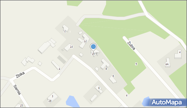 Tomaszkowo, Zajęcza, 10, mapa Tomaszkowo