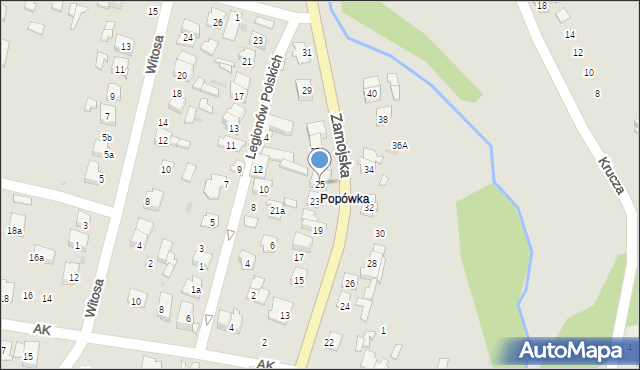 Tomaszów Lubelski, Zamojska, 25, mapa Tomaszów Lubelski