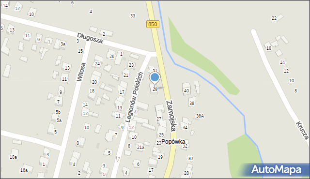 Tomaszów Lubelski, Zamojska, 29, mapa Tomaszów Lubelski