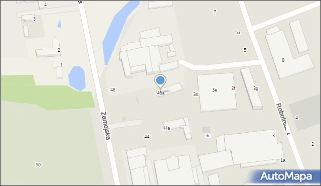 Tomaszów Lubelski, Zamojska, 46a, mapa Tomaszów Lubelski