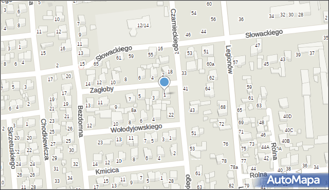 Tomaszów Mazowiecki, Zagłoby Jana Onufrego, 1, mapa Tomaszów Mazowiecki