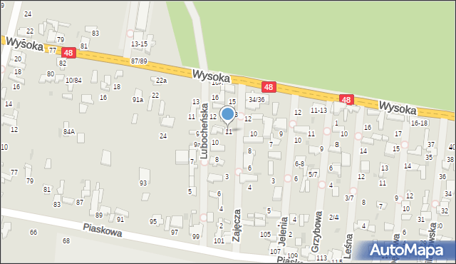 Tomaszów Mazowiecki, Zajęcza, 11, mapa Tomaszów Mazowiecki