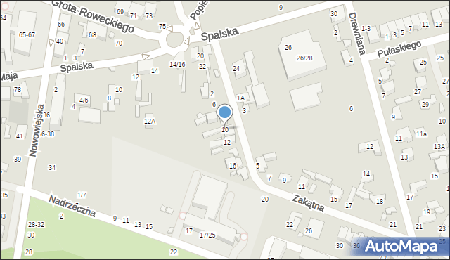 Tomaszów Mazowiecki, Zakątna, 10, mapa Tomaszów Mazowiecki