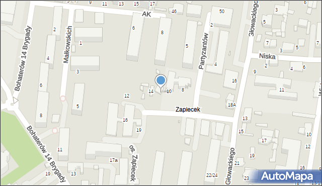 Tomaszów Mazowiecki, Zapiecek, 10A, mapa Tomaszów Mazowiecki