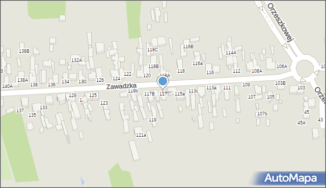 Tomaszów Mazowiecki, Zawadzka, 117, mapa Tomaszów Mazowiecki