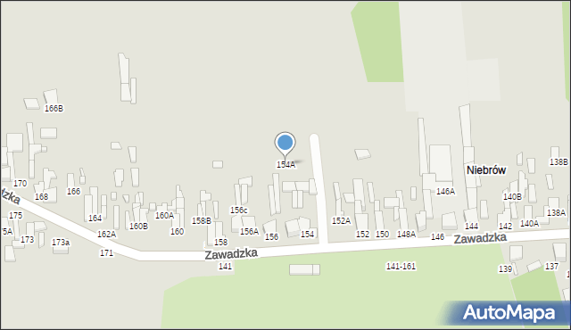 Tomaszów Mazowiecki, Zawadzka, 154A, mapa Tomaszów Mazowiecki