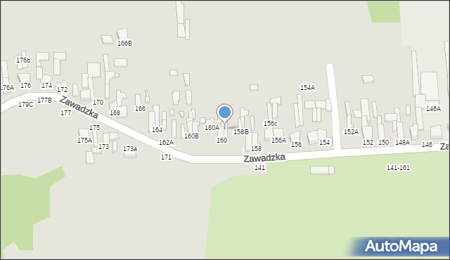 Tomaszów Mazowiecki, Zawadzka, 158d, mapa Tomaszów Mazowiecki