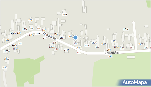 Tomaszów Mazowiecki, Zawadzka, 164, mapa Tomaszów Mazowiecki