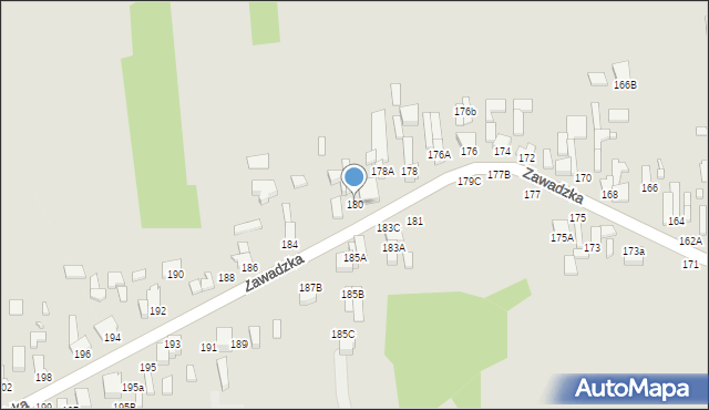 Tomaszów Mazowiecki, Zawadzka, 180, mapa Tomaszów Mazowiecki