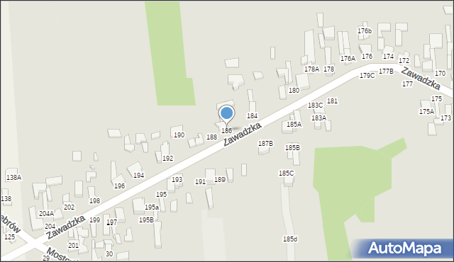 Tomaszów Mazowiecki, Zawadzka, 186, mapa Tomaszów Mazowiecki
