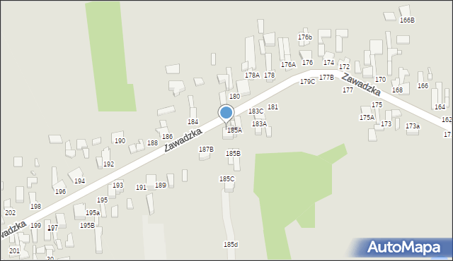 Tomaszów Mazowiecki, Zawadzka, 187, mapa Tomaszów Mazowiecki