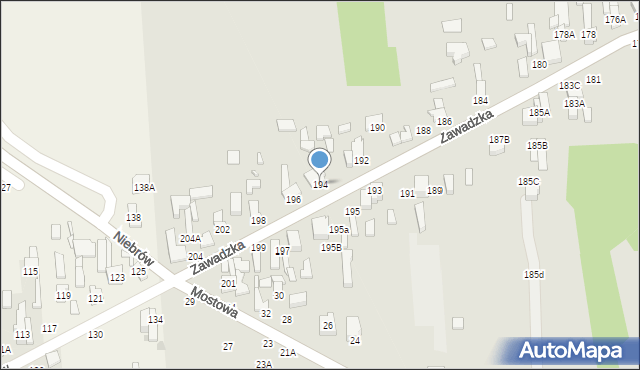 Tomaszów Mazowiecki, Zawadzka, 194, mapa Tomaszów Mazowiecki