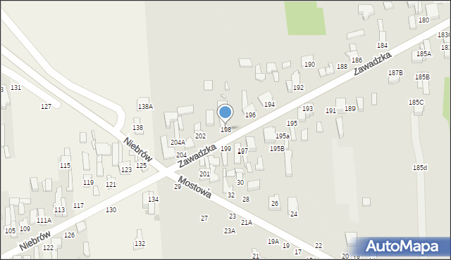 Tomaszów Mazowiecki, Zawadzka, 198, mapa Tomaszów Mazowiecki